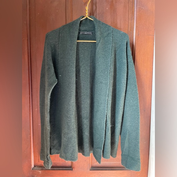 Peruvian Connection Sweaters - Peruvian Connection women's medium green 100% royal alpaca cardigan